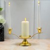 Hosley Gold Metal Unity Candle Holders for Wedding Ceremony Set.