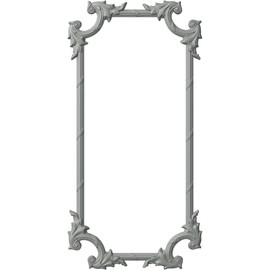 Ekena Millwork PMLKTI31X62A 31" W x 62" H Tirana Moulding Kit (Single Panel), Primed White