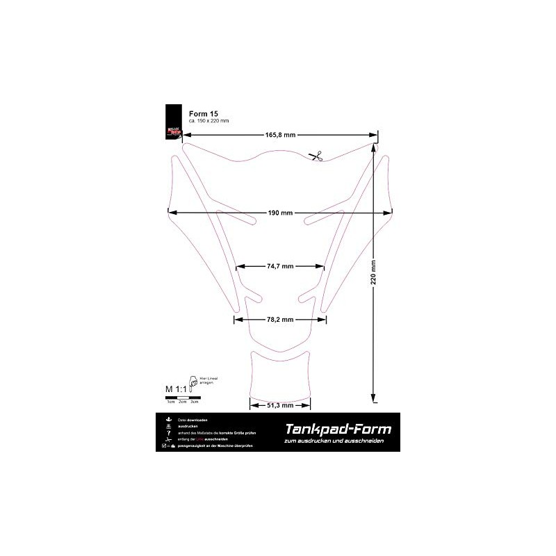 BIKE-label Motorcycle Tank Pad Dead Compatible with Honda 500132VA