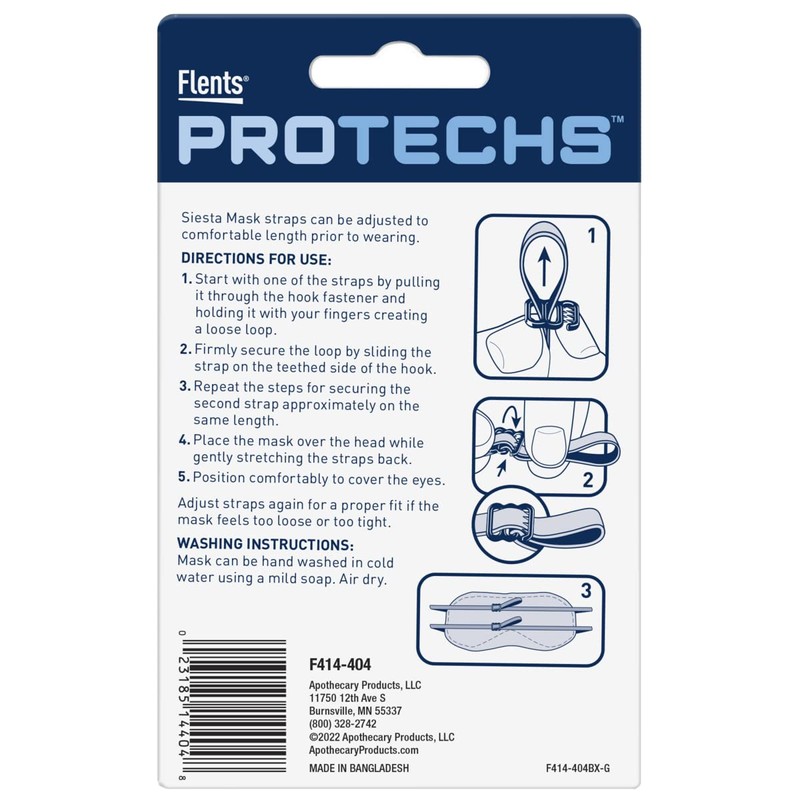 Flents Sleep Mask, One Size Fits All, Great for Travel