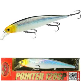 LUCKY CRAFT Pointer 128SP, Freshwater Lake Bass Fishing Lure, Jerkbait, Suspending, Fishing Gear, Fishing Accessories, Fishing Tackle (424 MS Impulse Shad)