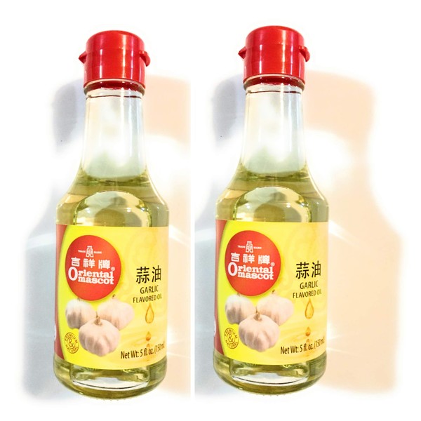 Oriental Aceite con sabor a ajo de Mascota 5 onzas líquidas (paquete de 2)