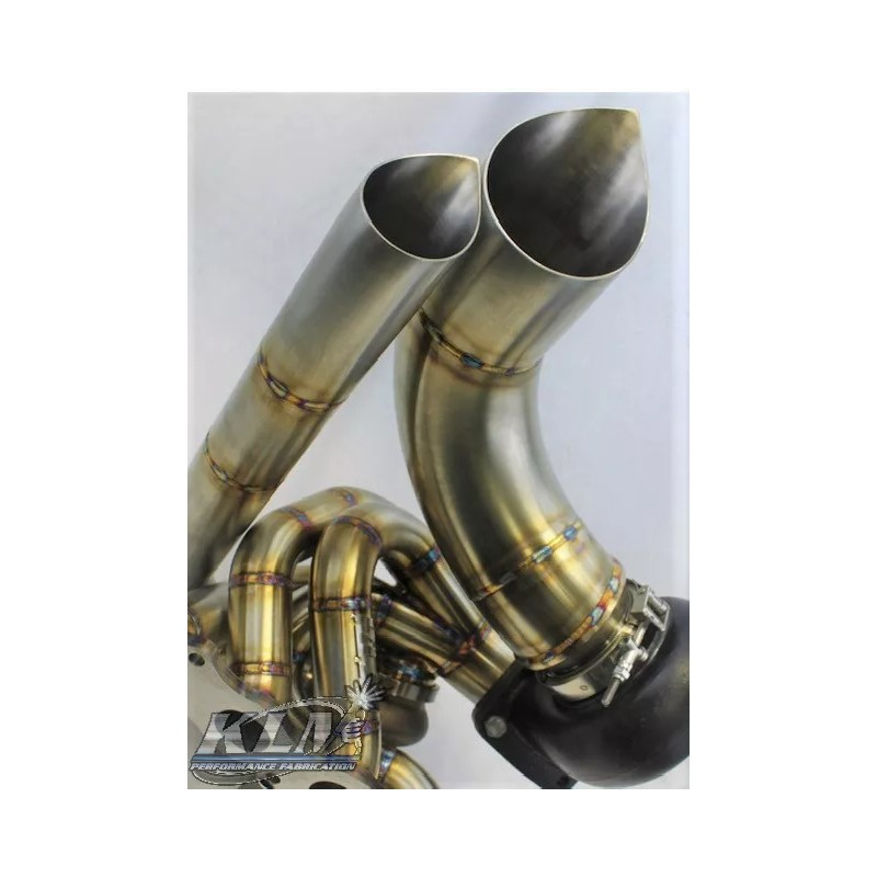 KLM Tear Drop Exhaust Tip 1.5" Stainless Steel With Aluminum