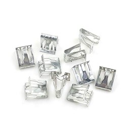 sourcing map Dashboard Holder Console Instrument Panel Metal Clips 13.5 x 15 mm Pack of 10