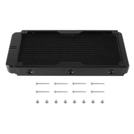 Nicear Water Cooling Radiator, 18 Tube Thread Aluminum Water Cooling Radiator Kit for PC Computer CPU Cooling System
