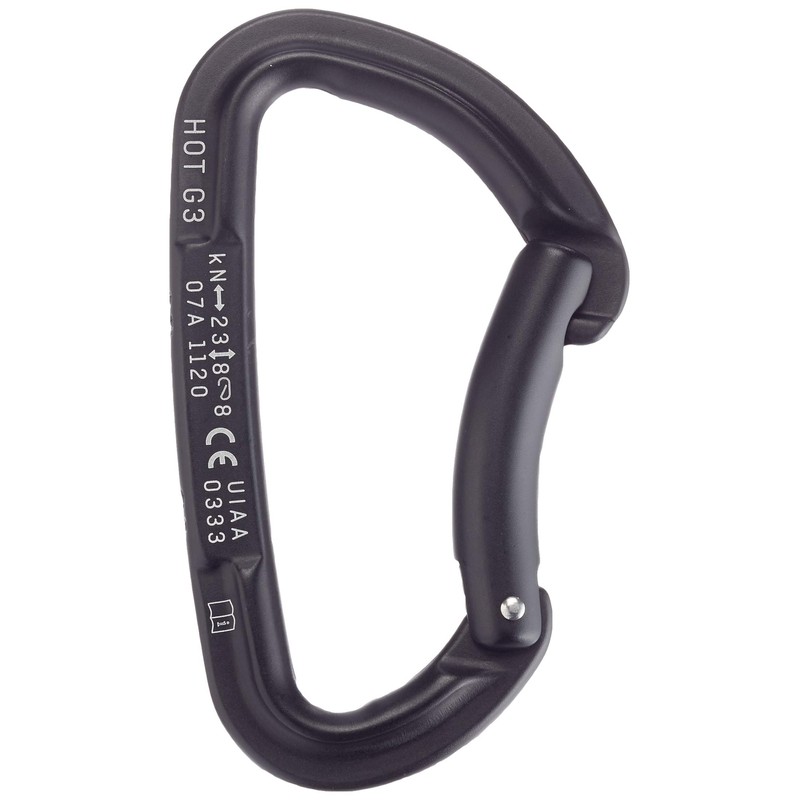 SALEWA HOT G3 BENT CARABINER, Black