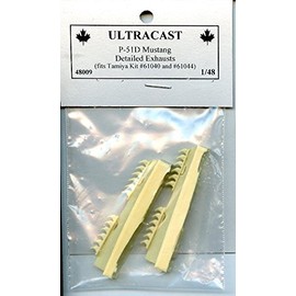 Qiyun Ultracast 1 48 P 51D Mustang Detailed Exhausts for Tamiya 61040 61044 48009