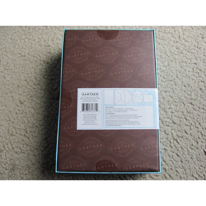Gartner Brand New Gartner Botanical Kraft Invite stationery Kit 50