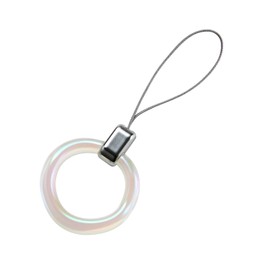 Elecom P-STFCRACR Smartphone Strap Holder Ring, Drop Prevention, Load Capacity: 5.5 lbs (2.5 kg), Aurora Silver