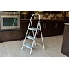 Rubbermaid RMS-3 3-Step Folding Ladder, Steel Step Stool with Hand
