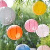 DEWEL Paper Lanterns, Decorative Lanterns, Colorful, Set of 16, 4