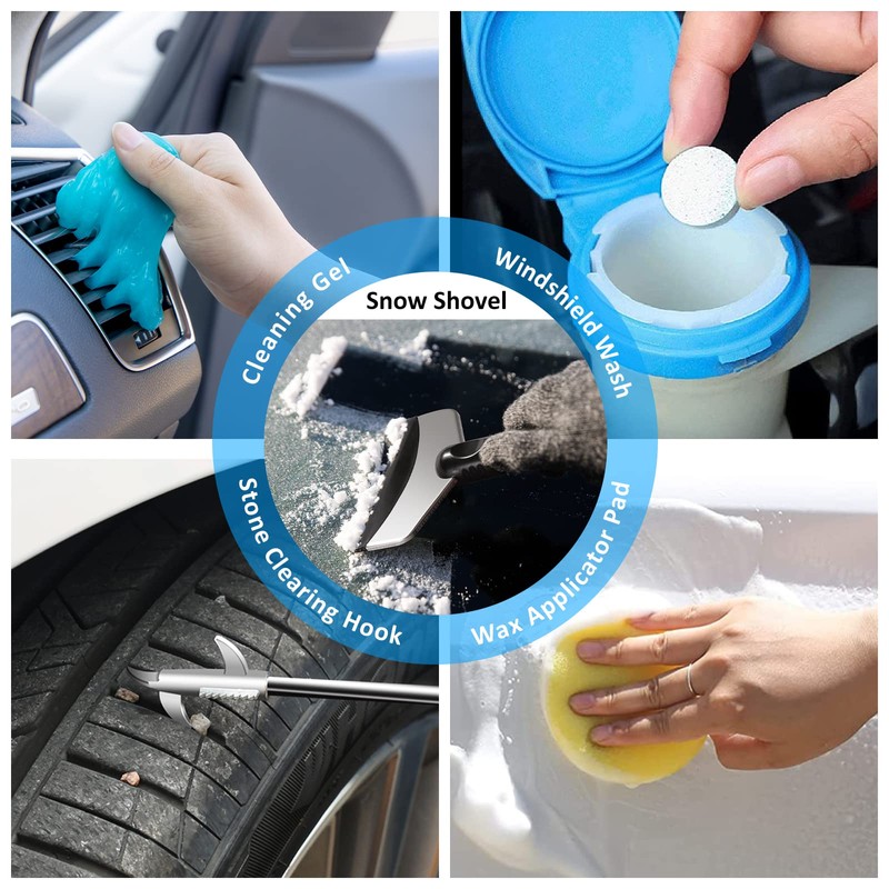 AUTODECO 41Pcs Car Cleaning Wash Kit Interior Detailing Cleaner Kit