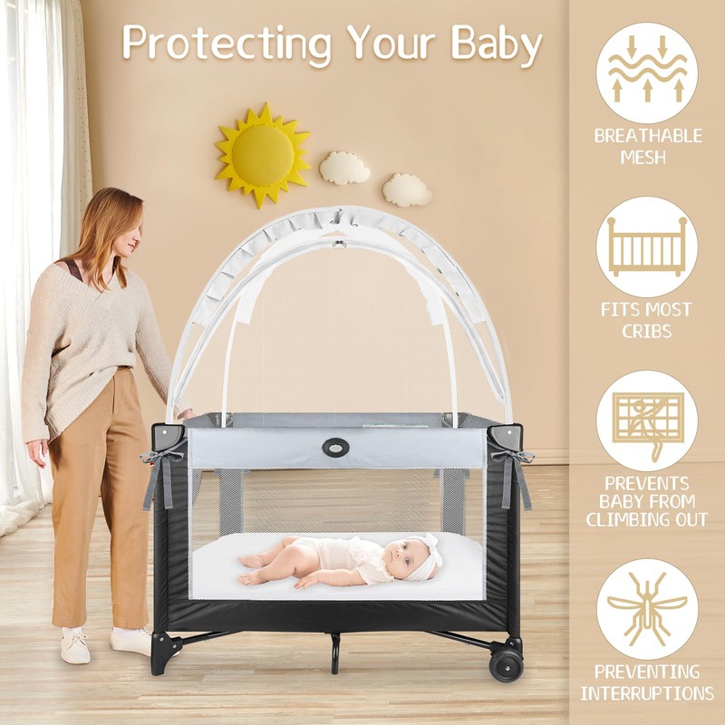 Crib Tent to Keep Baby from Climbing Out - Crib