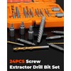 24 Piece Screw Extractor and Left Hand Drill Bits Set,