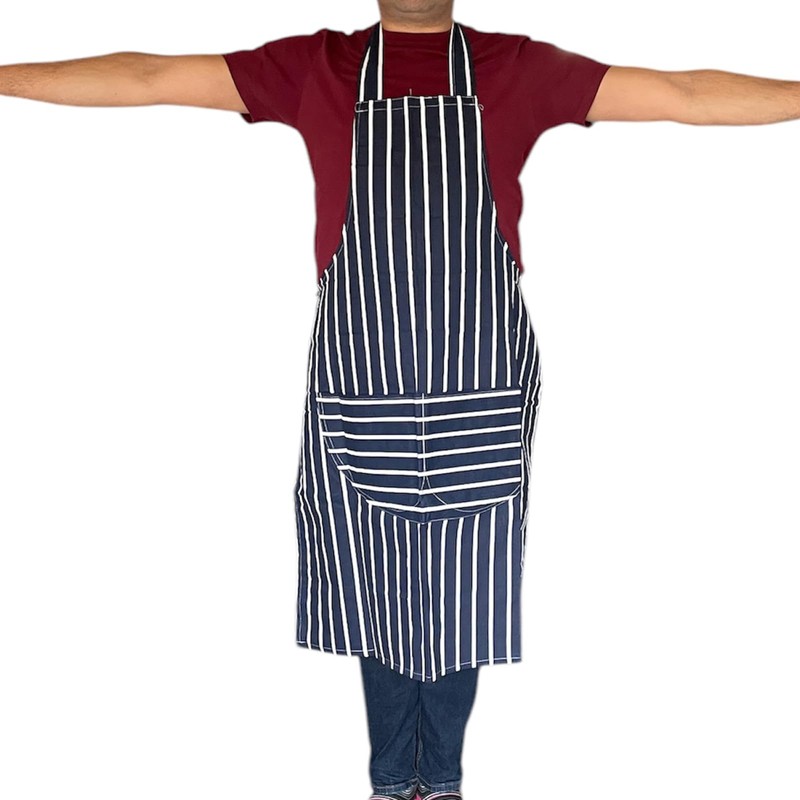 Pinochukka Durable Chef's Apron with Double Pockets, Adjustable Polyester Straps