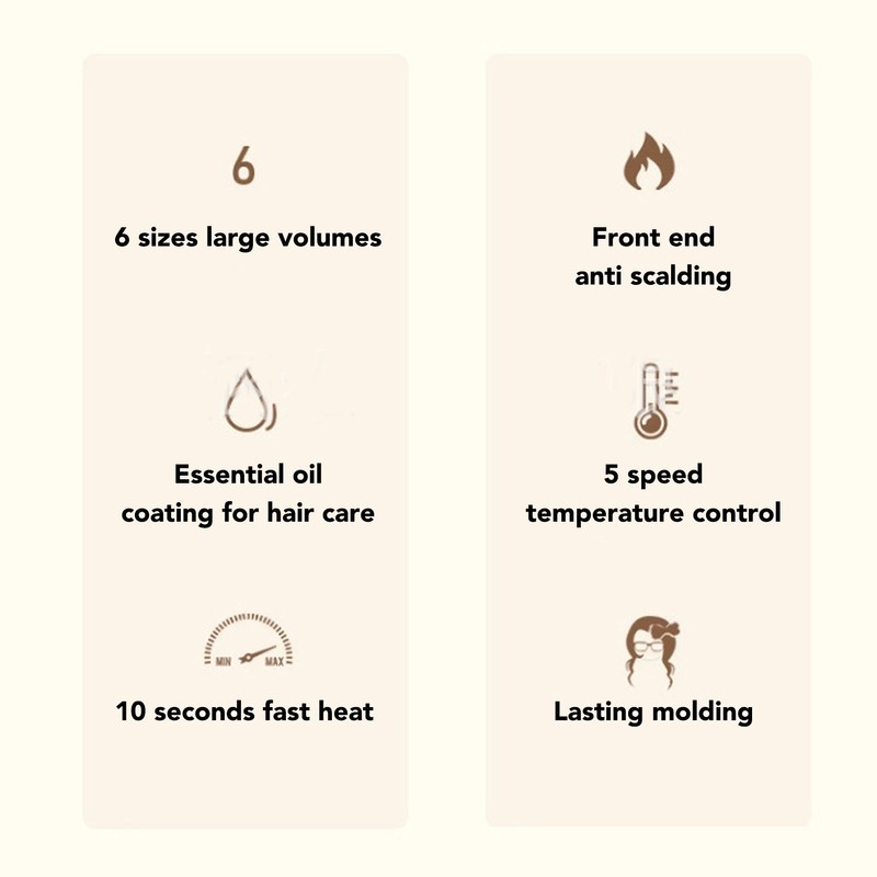 Curling Iron Adjustable Temperature Hair Curler Wand With Ceramic Coating