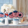 4-Pack Patriotic Floral Stems - Red White Blue Wooden Stars
