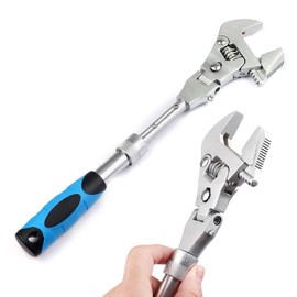 10in Adjustable Wrench 180° Rotating Flexible Head Multifunctional Wrench for Home Repair
