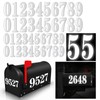 60 PCS White Mailbox Numbers, Vinyl Waterproof Stickers for Outside,