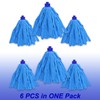 6 PCS Blue Microfiber Mop Replacement Compatible with All Standard