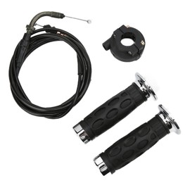 VOBOR 7/8in Throttle Grips with Cable Housing Holder, Handlebar Twist Throttle Accelerator Handle Bar Grip Cable for GY6 Engine 50cc‑125cc Scooter Motorcycle Throttle Housing Holder