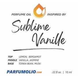 ParfumOlio SUBLIME VANILLE type Perfume Oil Impression - Fragrance Body Oil - 10ml - Unisex