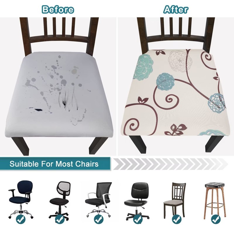 SearchI Seat Covers for Dining Room Chairs Stretch Printed Chair