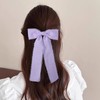Light Purple Long Tail Poly Chiffon Hair Ribbon Hair Bow