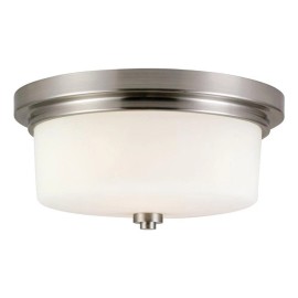 Design House Aubrey Steel Ceiling Light in Brushed Nickel 2Light