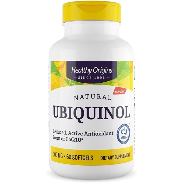 Healthy Origins Ubiquinol (Active Form of CoQ10), 300 mg - Activated Form of CoQ10 - Kaneka Ubiquinol Supplements for Heart Health & Antioxidant Support - Gluten-Free & Non-GMO - 60 Softgels