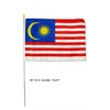 JumpingLight 12x18 Wholesale Lot 6 Malaysia Country Stick Flag 30"