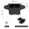 uxcell C14 Panel Mount Plug Adapter AC 250V 10A 3