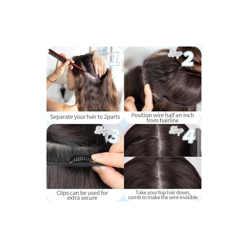 Extensiones de Cabello Natural Ondulado, Extensión de Liga