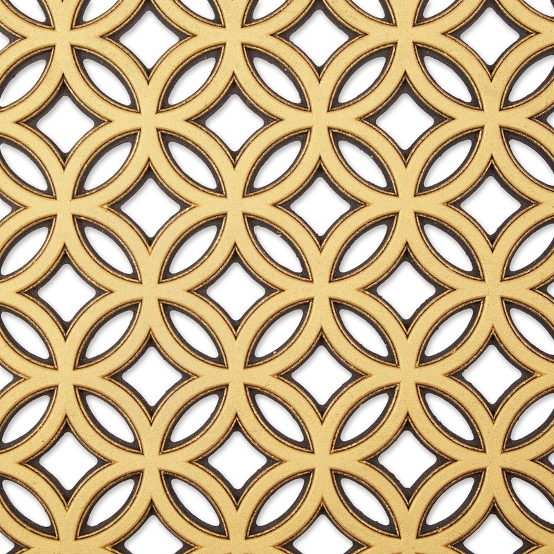 DII Rubber Doormats Collection All Weather, 18x30, Gold Double Ring