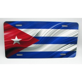 DIGIART INTERNATIONAL CUBA CUBAN FLAG BANDERA CUBANA Metal Novelty Car License Plate Auto Tag