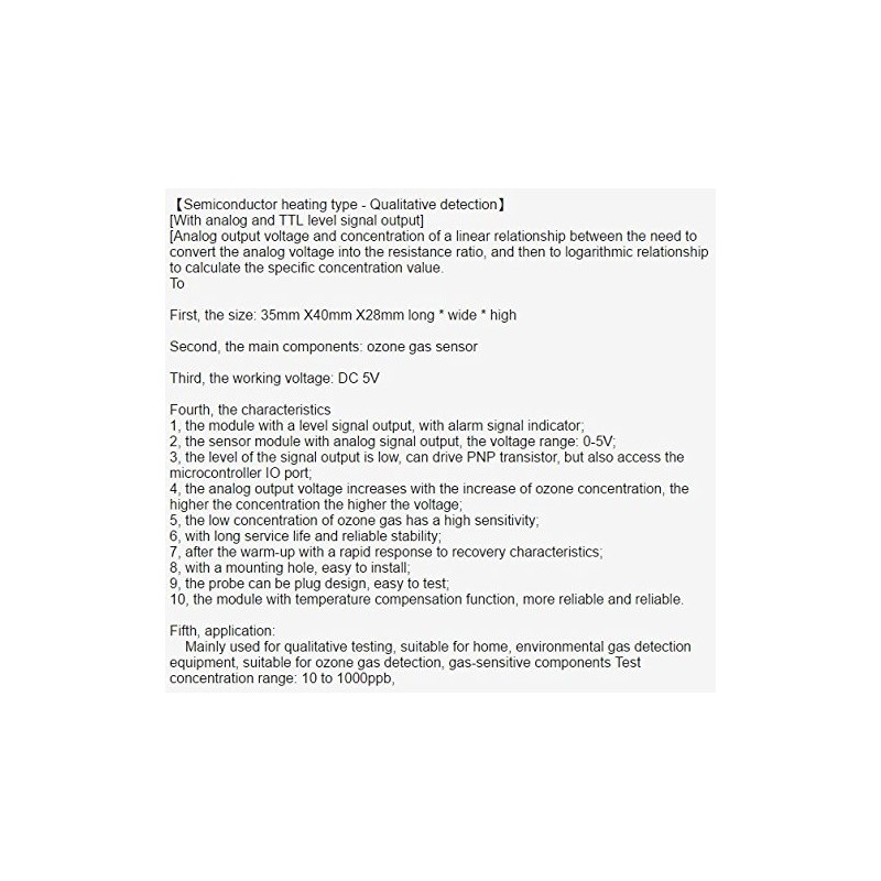 Taidacent Low Concentration Qualitative Detection MQ131 Ozone Sensor Module O3