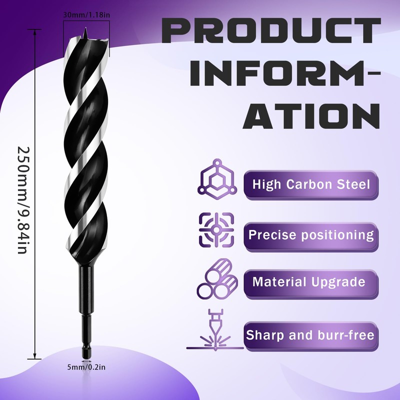 NCTNCX 23 x 300 mm Auger Drill, Wood Drill Bit
