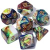 QMAY DND Dice Set - Polyhedral Dice (Blue Mix Blood