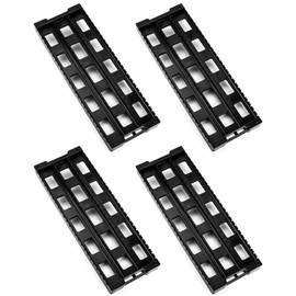 QWORK Antistatic ESD Circulation Rack Shelf - Durable Plastic Black Rack with 25 PCB Storage Slots (4 Pack), Enhance Safety and Organization