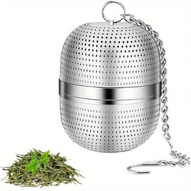 Tea Infuser for Loose Tea, Stainless Steel Tea Ball Infuser with Chain, Tea Ball Strainers Mesh Tea Infuser for Loose Leaf Tea, Herbal Tea, Mugs Teapots