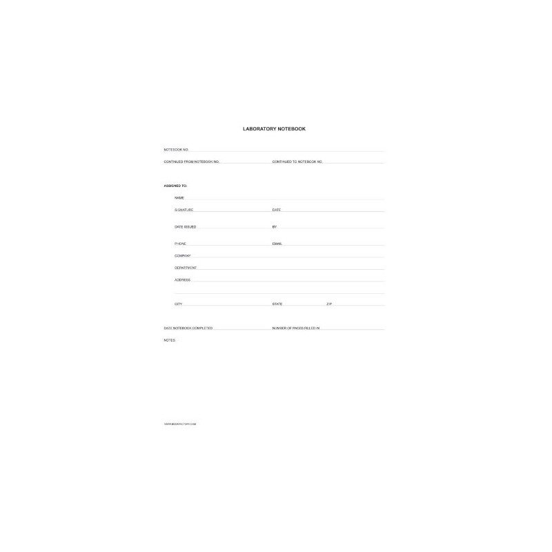 BookFactory A4 Lab Notebook/Laboratory Notebook - 96 Pages (5mm Grid