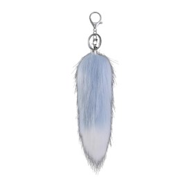 COZENTA Strap, Fur, Tail, Fluffy, Fluffy, Keychain, Accessory, Mini, pale, blue