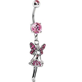 Body Candy Pink Princess Fairy Belly Ring