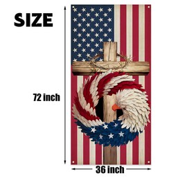 Memorial Day Door Cover 4th of July Banner Thank You Veterans Patriotic Decor Memorial Day Decorations and Supplies for Home Party