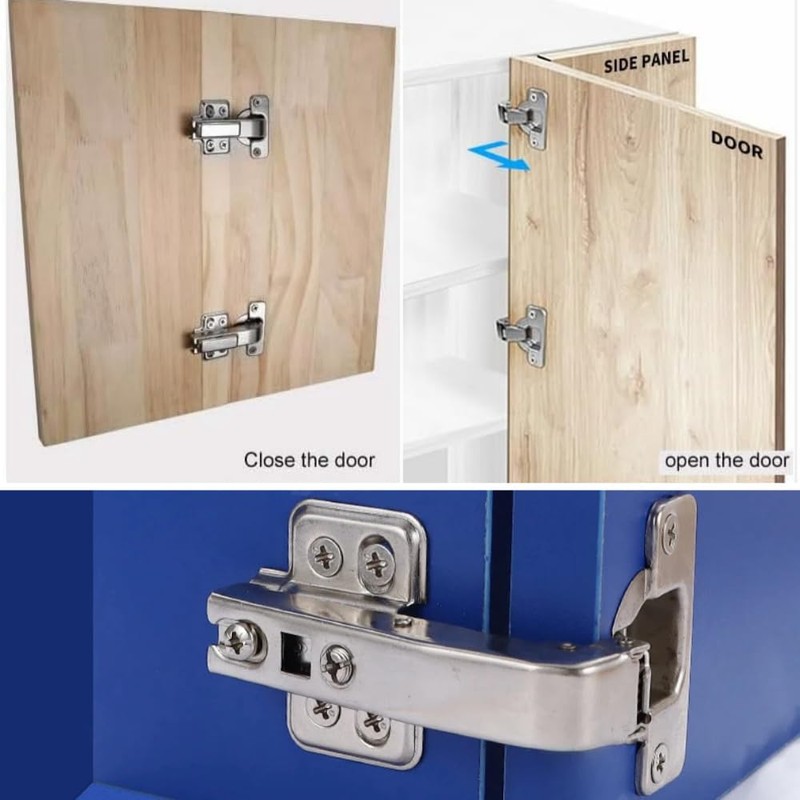 XINHAITC 2 Pack 90 Degree Cabinet Hinges Soft Close Folden