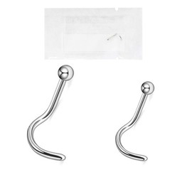 Warrior Sterile Nose Stud Nostril Piercing Titanium G23 Nose Piercing Nose Stud PTB-001, Titanium