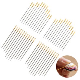 48 Pcs Needles Easy Thread Hand Sewing, 3 Sizes Self Threading Sewing Needles for DIY Needlework Normal Type, Sewing and Embroidery