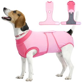 Kuoser Traje De Recuperación para Perros, Traje Suave para Esterilización De Perros Hembras, Traje Transpirable para Castración De Perros Machos, Mono