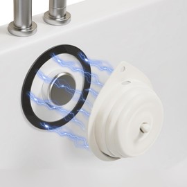 Magnetic Silicone Bathtub Overflow Drain Cover, 4.6 Inches Inner Diameter, Adjustable Water Level Overflow Cover, Easy to Raise Water Height for Deeper Soaking Bath, Reusable Bathroom Accessory