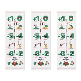 Kontex (コンテックス) Hand Towel Set of 3 - Face Towels - Cloth Calendar (Nice Birdie)